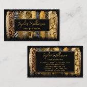 Safari Animal Print Brush Strokes Visitekaartje (Voorkant / Achterkant)