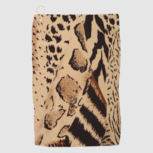 Safari Animal Print Golf Towel Golfhanddoek (Voorkant)