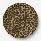 Safari Animal Print Leopard Cheetah Paper Borden Papieren Bordje (Voorkant)