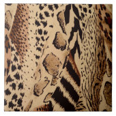 Safari Animal Print Tile Tegeltje (Voorkant)