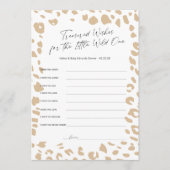 Safari Animal Prints Wensen voor baby kaart (Voorkant)