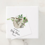Safari Animal Sloth Baby shower Dank u Bedankjes Labels (In situ)