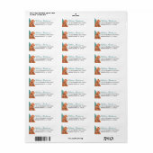 Safari Animal Tiger Retour-adreslabel Etiket (Full Sheet)