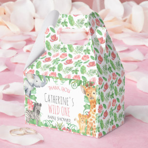 Safari Animal Topical Floral Baby shower Dank u Bedankdoosjes