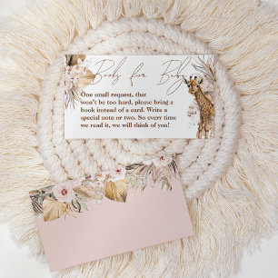 Safari Animal Tropical Floral Girl Books for Baby Informatiekaartje