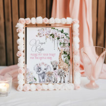 Safari Animal Tropical Flower Baby shower Luier