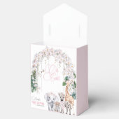 Safari Animal Tropical Flower Pink Baby shower Bedankdoosjes (Geopend)