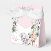 Safari Animal Tropical Flower Pink Baby shower Bedankdoosjes (Voorkant Zijde)