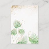 Safari animal Tropical greenery Baby shower books Informatiekaartje (Achterkant)