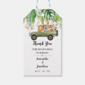 Safari Animal Tropical Oerwoud Baby shower Favor Cadeaulabel (Voorkant)