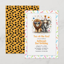 Safari Animal "Twee in de dierentuin!" 2e verjaard