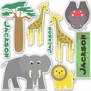 Safari Animal Variety Sticker