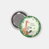 Safari animal verjaardagsfeest magnet (Voorkant / Achterkant)