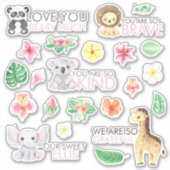 Safari Animal Vinyl Stickers (Voorkant)