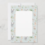 Safari Animal Wild One Baby Boy Shower Bedankkaart (Achterkant)