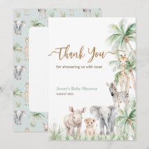 Safari Animal Wild One Baby Boy Shower