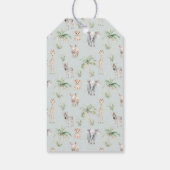 Safari Animal Wild One Baby Boy Shower Cadeaulabel (Achterkant)