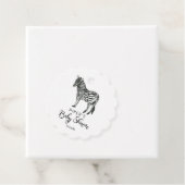 Safari Animal Zebra Baby shower dank u Bedankjes Labels (In situ)