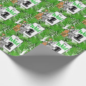 Safari animals 1st Birthday | OERWOUDEN Cadeaupapier (Hoek)