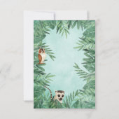 Safari Animals African Toddler Boy Birthday Party Bedankkaart (Achterkant)