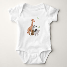 Safari animals baby bodysuit