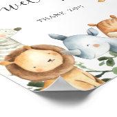 Safari Animals Baby shower Adres Envelope Sign Poster (Hoek)