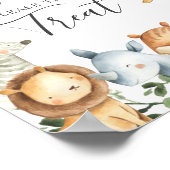 Safari Animals Baby shower Baby's zijn zoete gebar Poster (Hoek)