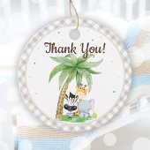 Safari Animals Baby shower Bedankjes Labels