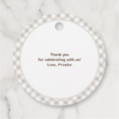 Safari Animals Baby shower Bedankjes Labels (Achterkant)