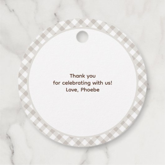 Safari Animals Baby shower Bedankjes Labels (Achterkant)