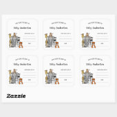 Safari Animals Baby shower Bookplate sticker (Vel)