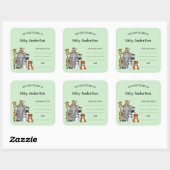 Safari Animals Baby shower Bookplate sticker (Vel)