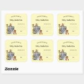 Safari Animals Baby shower Bookplate sticker (Vel)