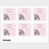 Safari Animals Baby shower Bookplate sticker (Vel)