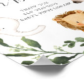 Safari Animals Baby shower Books for Baby Sign Poster (Hoek)