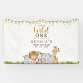 Safari Animals Baby Shower Boy Spandoek (Horizontaal)