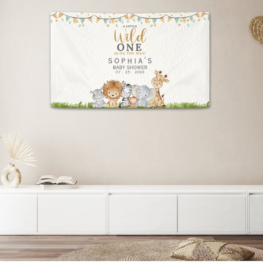 Safari Animals Baby Shower Boy Spandoek