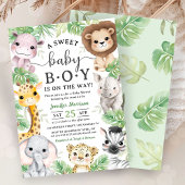Safari Animals Baby Shower Boy Tropical Jungle  Kaart