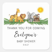 Safari Animals Baby shower Classic Round Sticker (Voorkant)