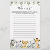 Safari Animals Baby shower dat ik heet (Voorkant)