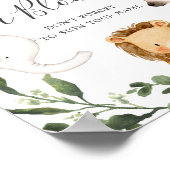 Safari Animals Baby shower Decorate a Block Sign Poster (Hoek)