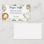 Safari Animals Baby shower Diaper Raffle Kaart (Voorkant / Achterkant)