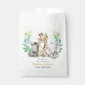 Safari Animals Baby shower Favor Bag Bedankzakje (Voorkant)