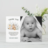 Safari Animals Baby shower Hartelijk dank Bedankkaart (Staand voorkant)
