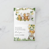 Safari Animals Baby shower Hartelijk dank Bedankkaart (Binnen)