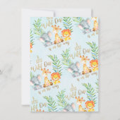 Safari Animals Baby shower Hartelijk dank Kaart (Achterkant)