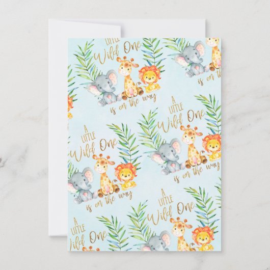 Safari Animals Baby shower Hartelijk dank Kaart (Achterkant)