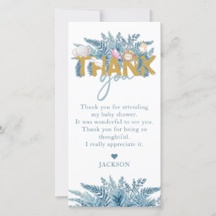 Safari Animals Baby shower I Verjaardag Bedankkaart