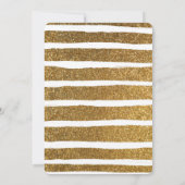 Safari Animals Baby shower Invitation Gold Glitter Kaart (Achterkant)