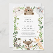 Safari Animals Baby Shower Invitation Kaart (Voorkant)